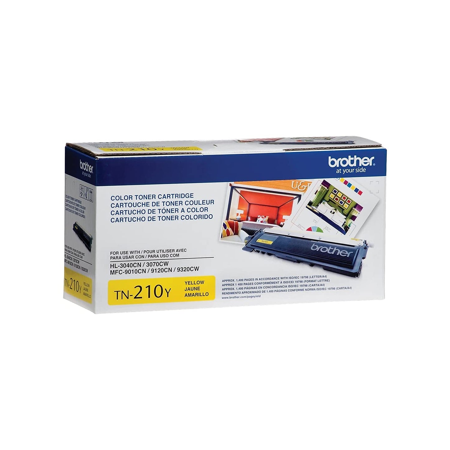 Brother TN210Y Toner Cartridge (Yellow) in Retail Packaging