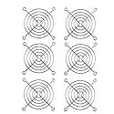 GDQLCNXB 80mm 3.1" Silver Fan Protect Mesh Grill Fan, Pack of 6