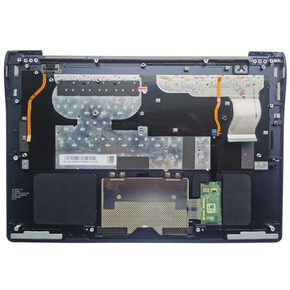YUHUAI Laptop Replacement Keyboard Fit Samsung NP940X3G NP940X3F US Layout with Palmrest Upper Cover Case