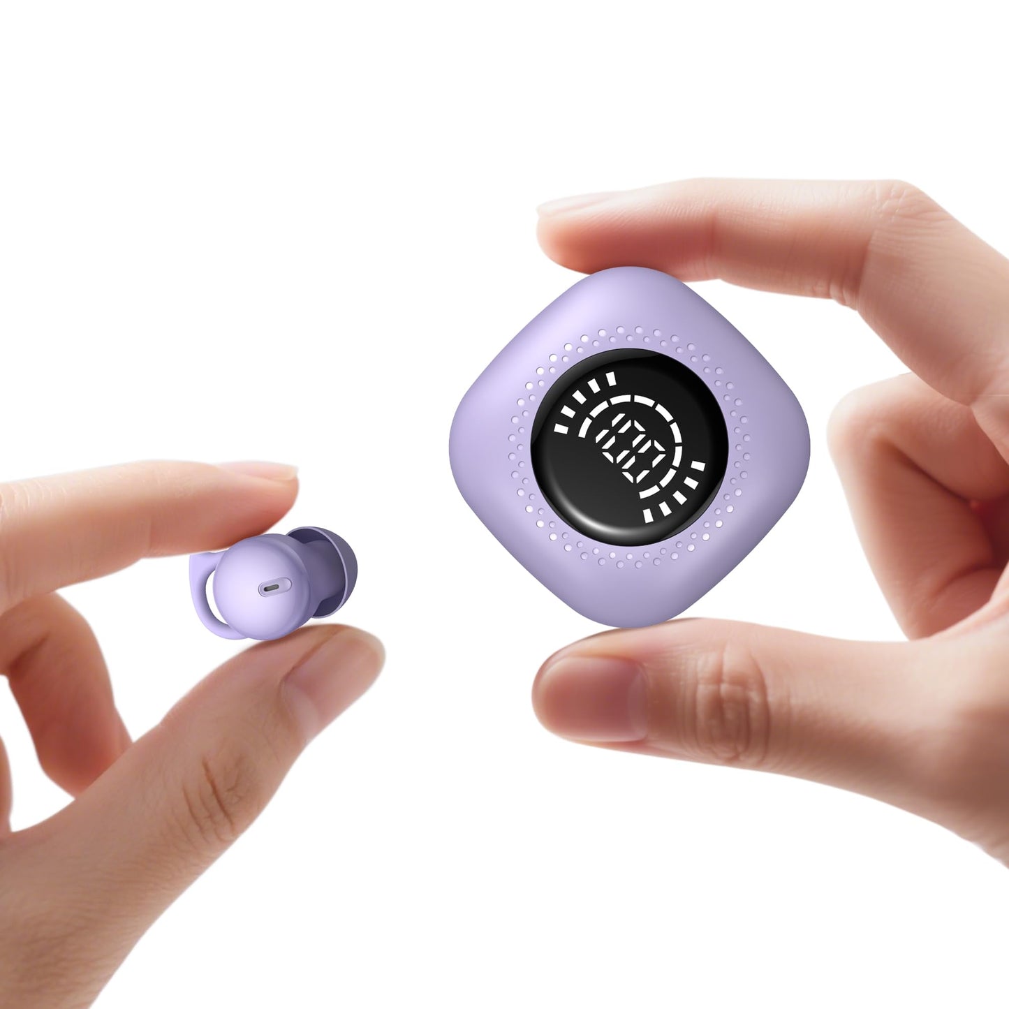 DAGKHE Sleep Headphones, Invisible Sleep Earbuds for Side Sleepers (Purple)