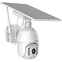 SOLIOM Solar Powered Security Camera Outdoor Wireless, 360 Pan Tilt WiFi Camera with Color Night Vision, PIR Human Detection, 2-Way Talk, Cloud