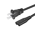 8.2ft 2 Prong AC Power Cord Replacement for Sony PlayStation PS5 PS4 PS3 PS2 4 3 2 Slim Power Supply Adapter Cord Cable