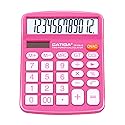 12 Digit Desktop Calculator with Large LCD Display and Sensitive Button, Dual Solar Power and Battery, Standard Function for Office, Home, School