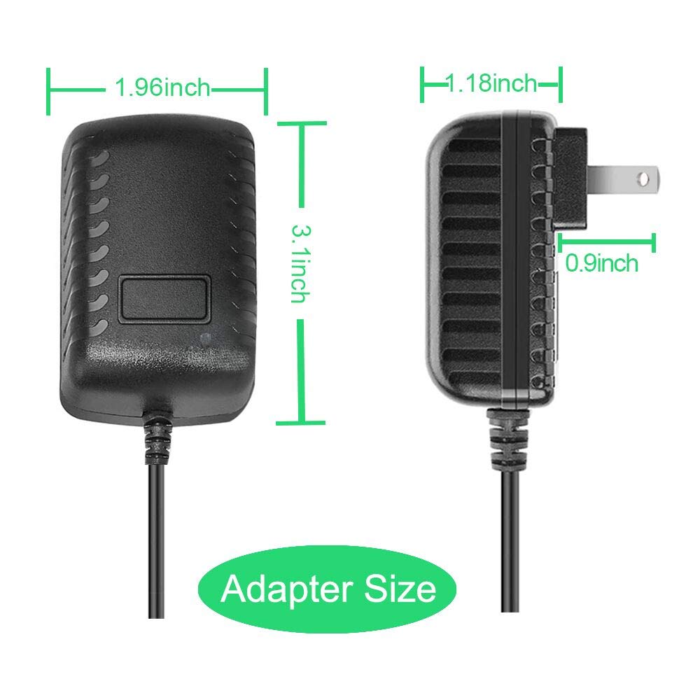 12V AC Replacement Adapter for Zyllion Back Neck Massage Pillow, Fit for shiatsu Neck Shoulder Massager Power Cord