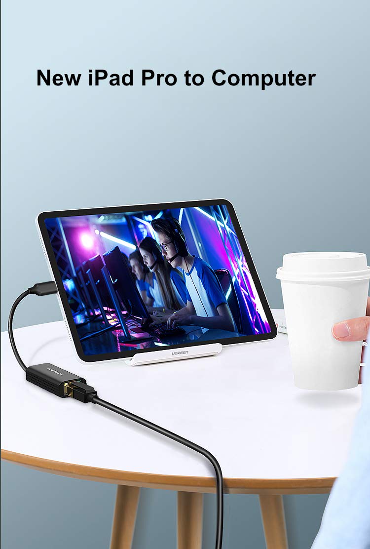 USB C to Ethernet Adapter, Morelecs USB C to Gigabit Ethernet LAN Network Adapter Ethernet to USB C Compatible with MacBook Pro/Air, Dell XPS,Surface