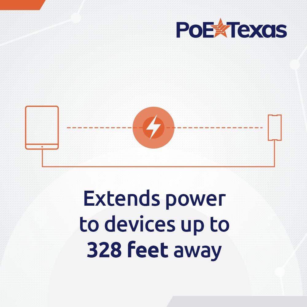 PoE Texas PoE to USB-C Power & Separate Data Delivery Kit - USB Type C Power Delivery Kit with Max Output of 41 Watts, Compatible with Dell, HP