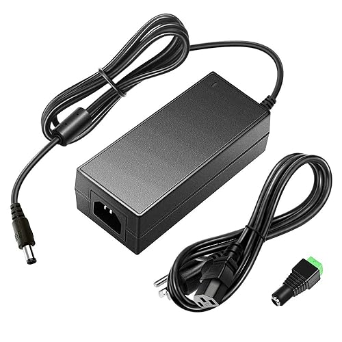 SHNITPWR 24V 3A DC Power Supply Adapter AC 100V~240V to DC 24 Volt 3 Amp 72W Converter Transformer 5.5x2.5mm Plug for 5050 3528 LED Strip Light 3D…