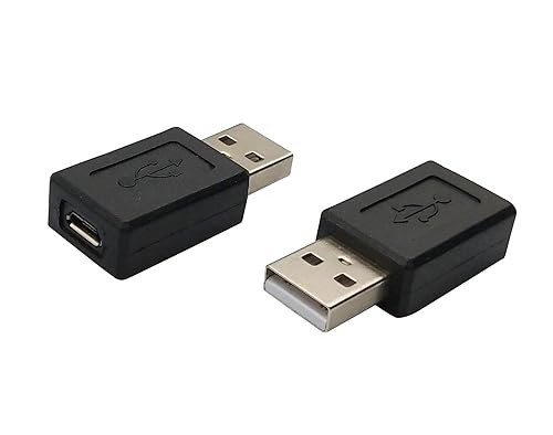 Posdou USB 2.0 Male to Micro USB Female Connector Adapter (2 Pack)