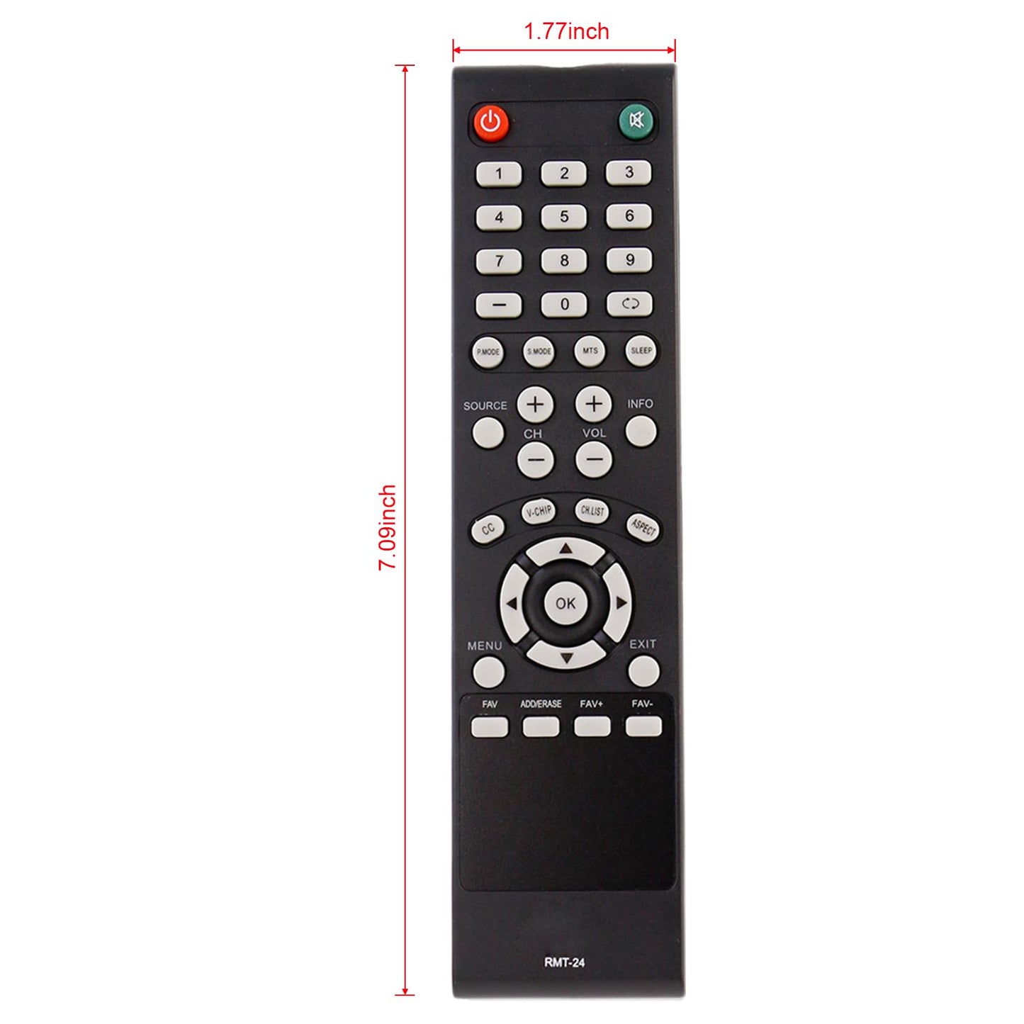 Replace Remote Control RMT-24 RMT24 fit for Westinghouse TV DW39F1Y1 DW46F1Y2 DW50F1Y1 DWM32H1A1 DWM32H1G1 DWM32H1Y1 DWM40F1A1 DWM40F1Y1 DWM40F1Y1C