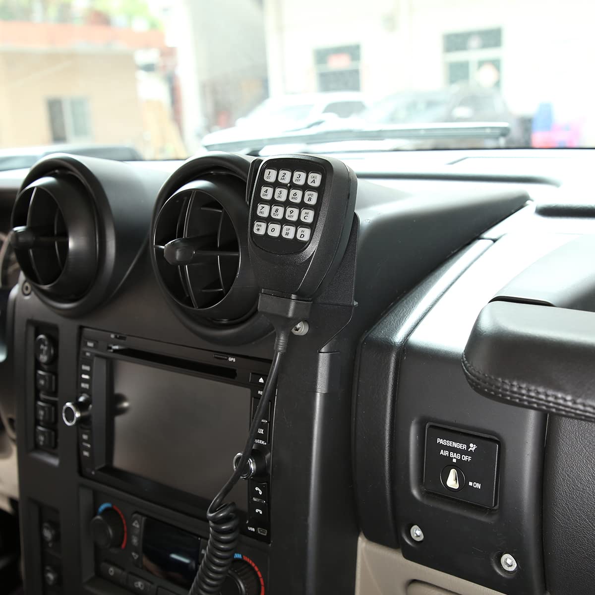 PIUGILH Walkie Talkie Mount Bracket,Bolt-on Stand Bracket Organizer for Hummer H2 2003-2007,Interphone Support Holder (Right)
