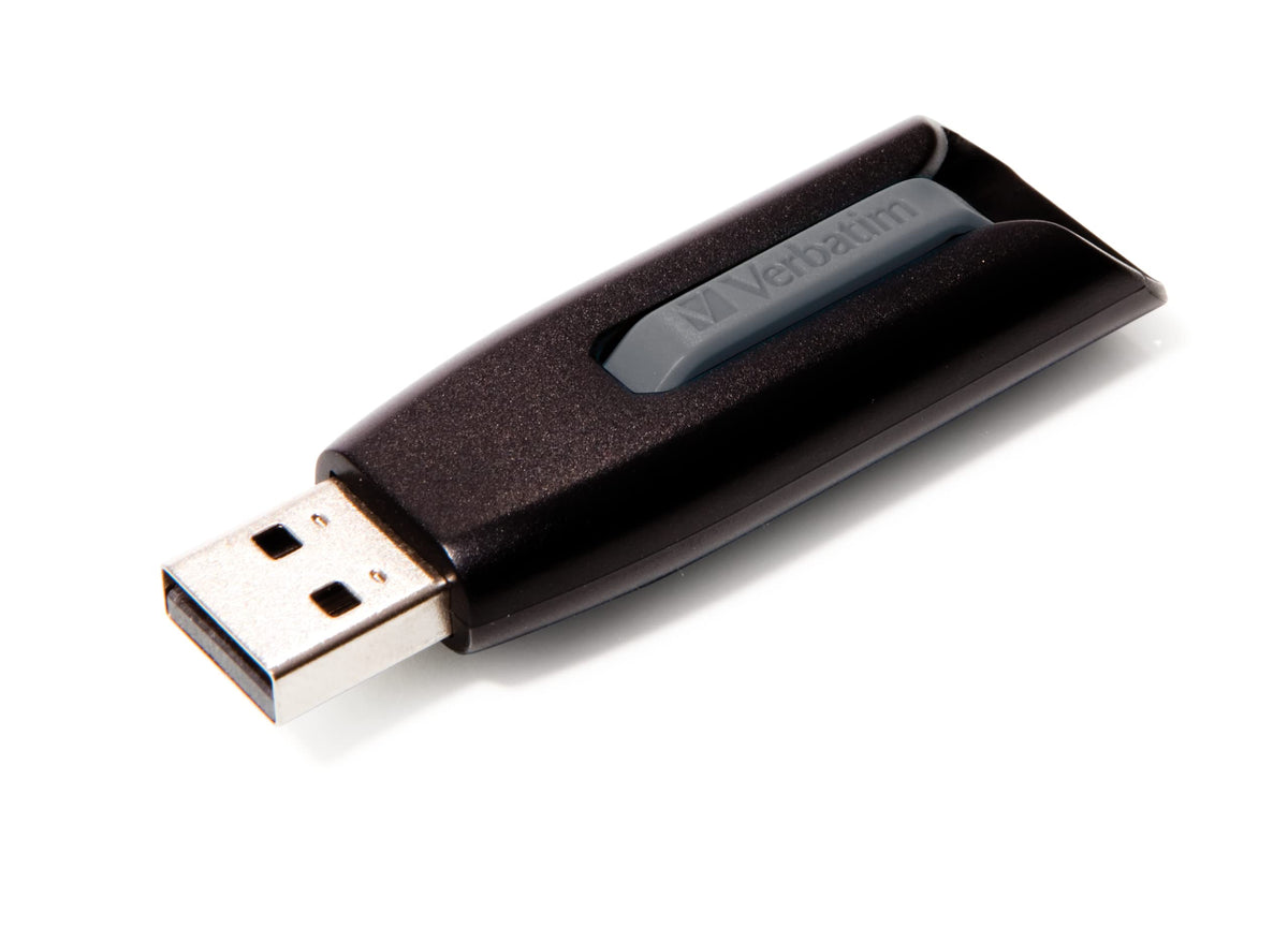 Verbatim 256GB Store n Go V3 USB 3.2 Gen 1 Flash Drive, Retractable - Gray