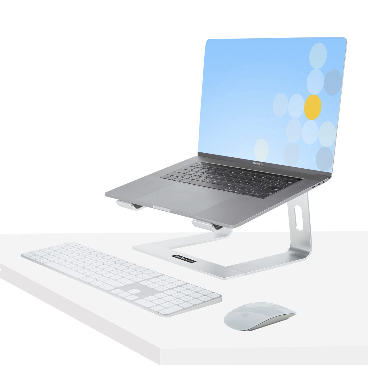 StarTech Laptop Stand, Ergonomic Laptop Riser, Aluminum, Silver, Dell XPS