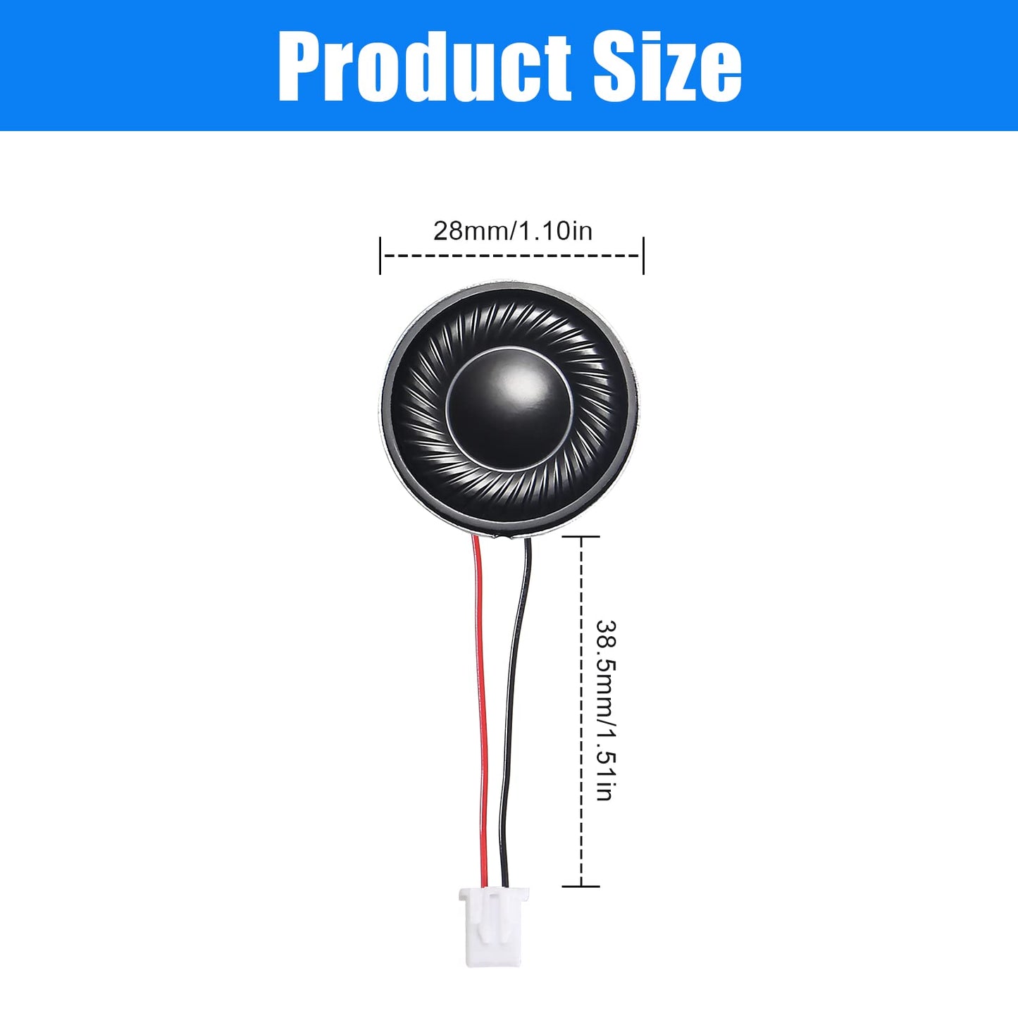 ACEIRMC 10pcs 2W 8Ohm Round Internal Magnet Mini Loudspeaker MP3 MP4 Player Speaker (2W 8Ohm)