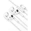 USB C Headphones for iPhone 17, 2 Pack USB Type C Earbuds HiFi Stereo Noise Earphones reduction with Mic&Volume Control for iPhone 17 16 15, iPad…
