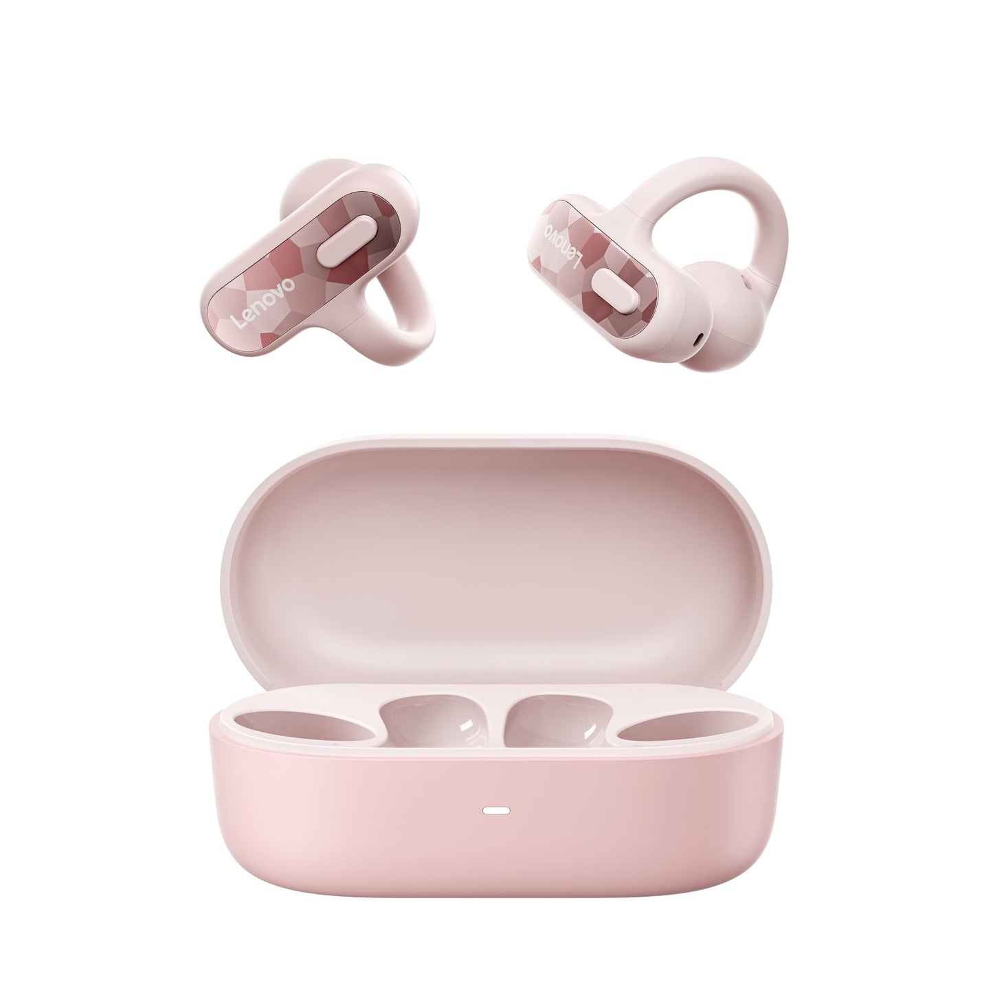 Lenovo Open Ear Clip On Earbuds X500 Bluetooth 6.0 Wireless Earbuds with 11 mm Drivers, Open Ear Ergonomic Design, Dual Device Connectivity, Built in