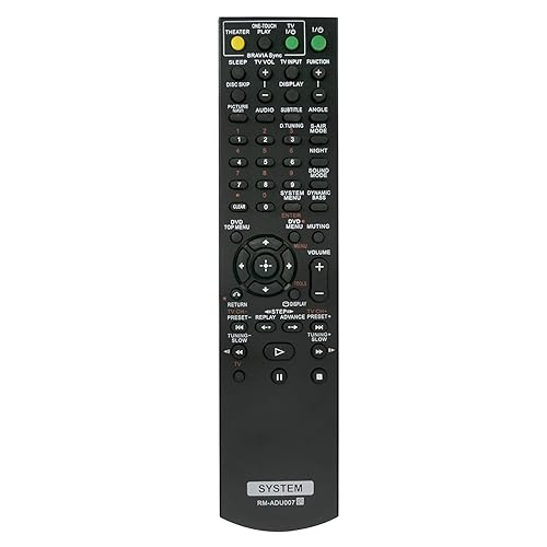New RM-ADU007 Relaced Remote fit for Sony DAV-HDX274 DAV-HDX275 DAV-HDZ273 HCDHDX277 HCD-HDX287WC DAV-HDX475 HCD-HDX275 HCD-HDX576 HCD-HDX475
