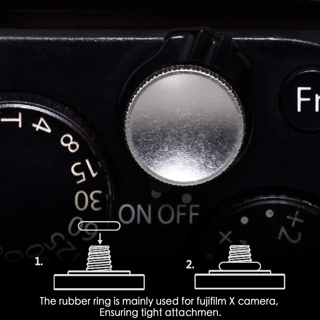 Fuji Shutter Release Button Accessories: Fujifilm Camera Soft Shutter Button - Silver Shutter Button for Canon Nikon Leica Film X100V X100F Xt5 Xt4