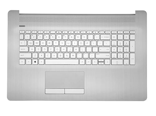 Replacement Upper Case Palmrest for HP 17-by 17-CA 17T-by 17Z-CA 17t-by400 17-by0026cy 17z-ca300 Series Laptop Non-Backlight Keyboard Assembly