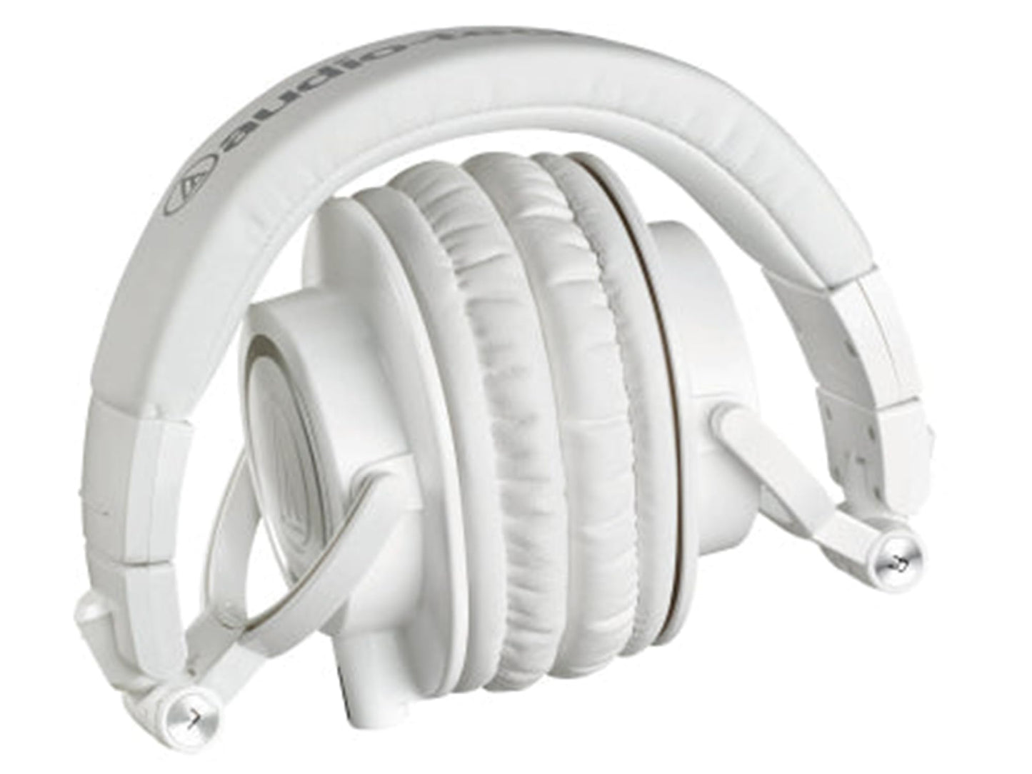 Audio-Technica ATH-M50x Professional Monitor Headphones - White Bundle with Case, Stand, and Austin Bazaar Polishing Cloth