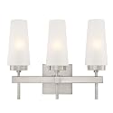 Westinghouse Lighting 6353200 Three-Light Indoor Wall Fixture, Brushed Nickel