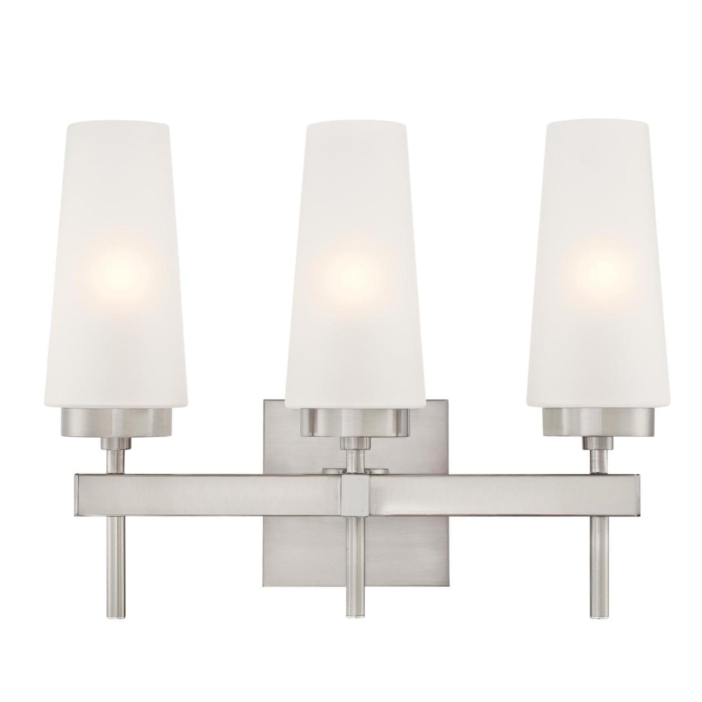 Westinghouse Lighting 6353200 Three-Light Indoor Wall Fixture, Brushed Nickel