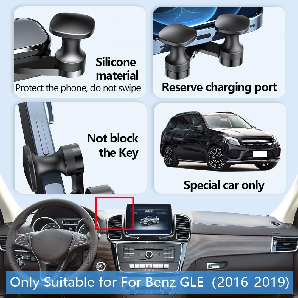 LUNQIN Car Phone Holder Mount for Mercedes Benz GLE 2016 2017 2018 2019? GLS 2017 2018 2019 Auto Accessories Interior Decoration Mobile Cell