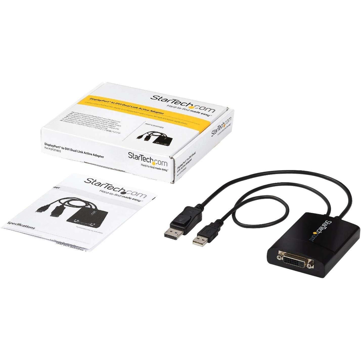Startech Connect Your Dvi Dual Link Display To A Displayport Video Source For High Resol
