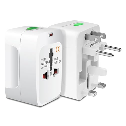 Portable Worldwide Universal Power Adapter All in One International Out of Country Travel Wall Charger Plug for Wall Plug Input in USA EU UK France…
