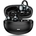 Shovira Open-Ear Earbuds, Clip-On Bluetooth 6.0 Headphones, Open-Ring Design Over-The-Ear Earphones, IP67 Waterproof, 48H Playtime, True Wireless