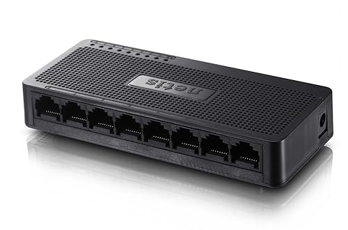 Netis 8 Port 10/100Mbps Fast Ethernet Switch | Desktop Ethernet Splitter, Hub, Plug and Play, Traffic Optimization Auto-Negotiation RJ45 Ports