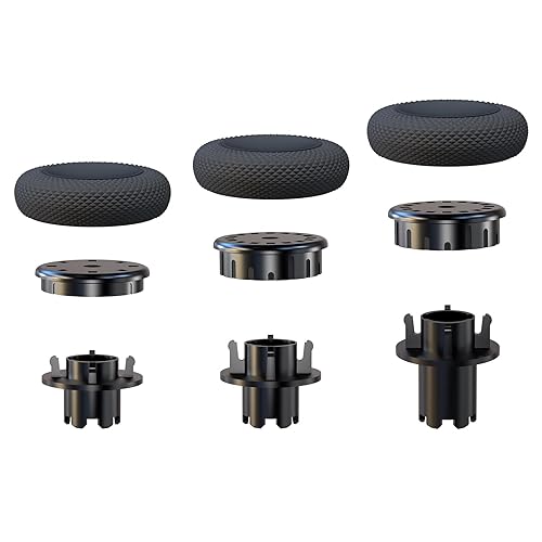EXknight Controller Freaks for DualSense Edge, Height Adjustable Sticks for PS5 Pro Controller, 1 Low Rise(2 Heights), 1 Mid Rise(4 Heights), 1 High