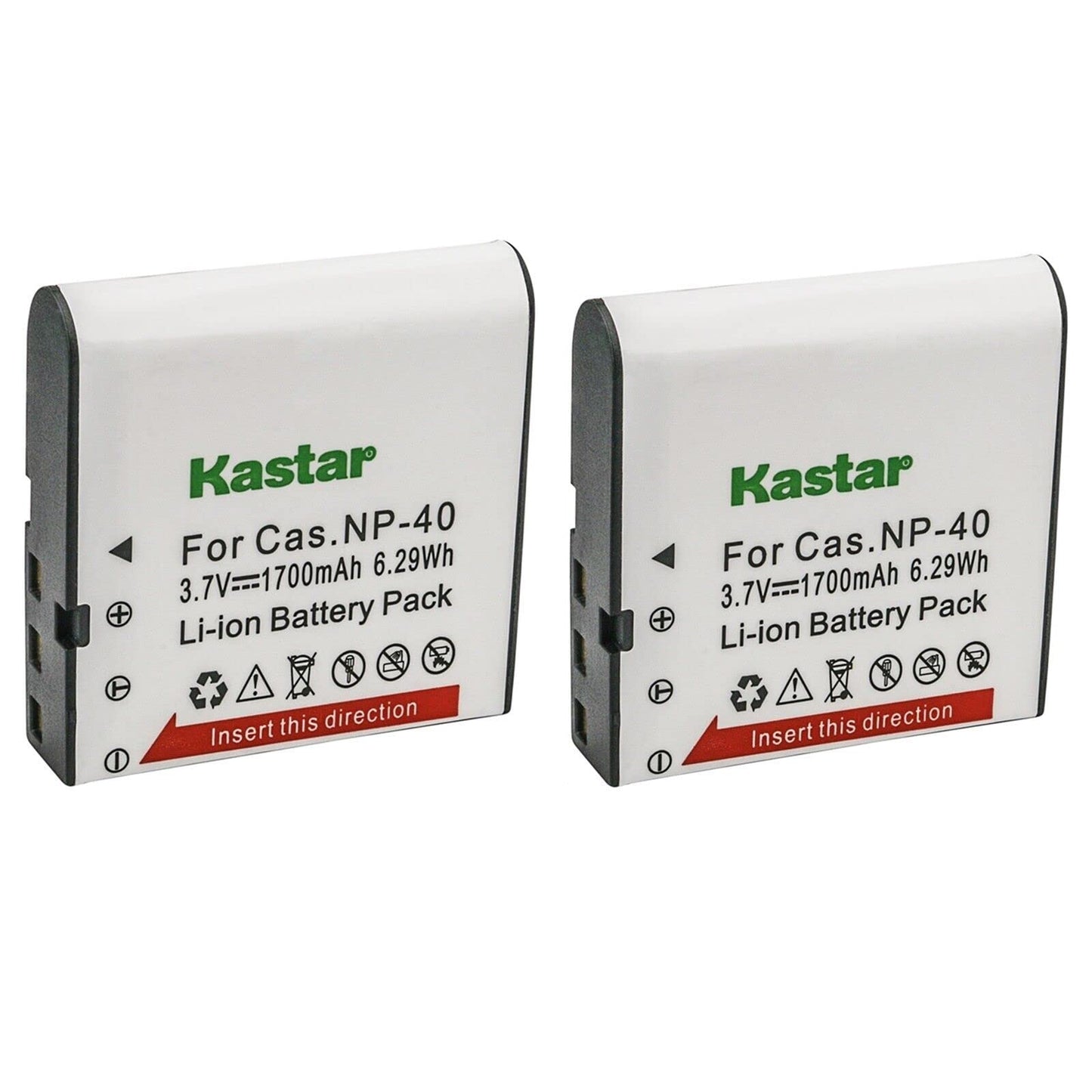 Kastar 2-Pack Battery NP-40 Replacement for Minolta NP-40 Battery, Minolta MN4K100Z 4K Ultra HD, Minolta MN4K30NV 4K Ultra HD / 30 MP, Minolta