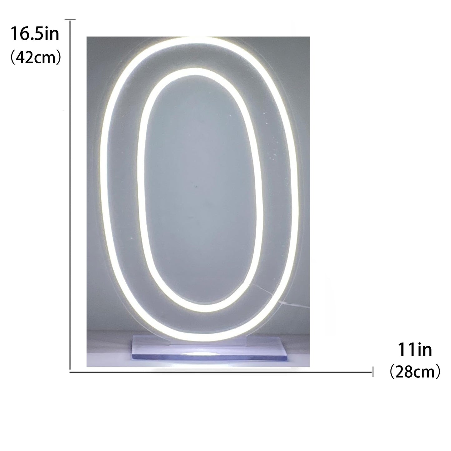 LED Neon Signs Number 0 Birthdays Decor Neon Lights Party USB Plus Battery Case Light up your baby's birthday with our Neon Number Zero Sign (Number