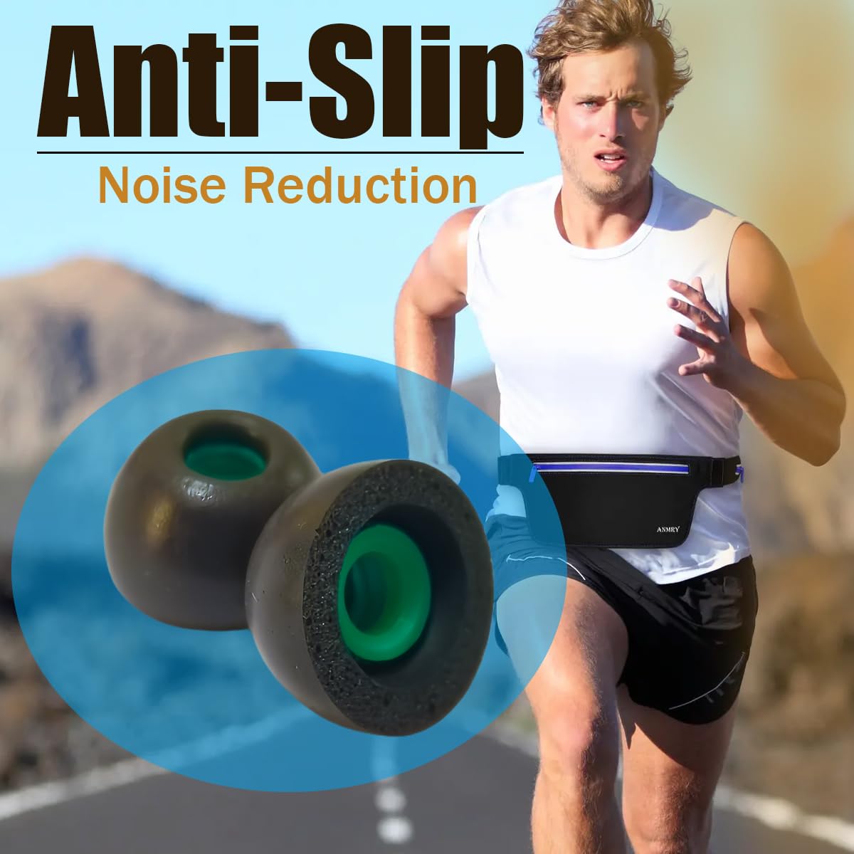 Universal Memory Foam Tips Small Earbud Tips Replacement Ear Tips Foam Fit 4.0mm~6.0mm Wireless Earbuds, Extra Small Earbuds Tips, LMS Black