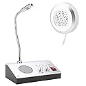Intercom Dual Way System,Mic Speaker Window Counter Drive Thru Speaker Through Store Glass Counter for Bank Office Store Bus Station Security Company