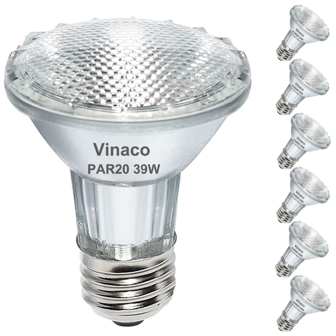 Vinaco PAR20 Halogen Bulb Dimmable 120V 39W 3000K Warm White for Range Hood