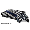 247 Skins Graphics kit Sticker Decal Compatible with Xbox One X and Wireless Controllers - Subdued Blue Line