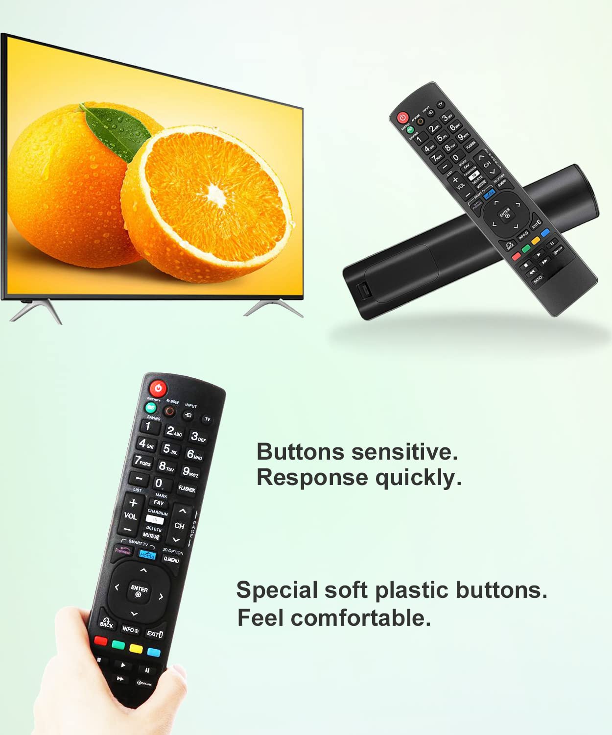 JISOWA Replacement Remote Control Universal for LG LCD OLED UHD Plasma 4K 3D Smart TV AKB72914042 AKB72914043 AKB72914053 AKB72914287 AKB72915238