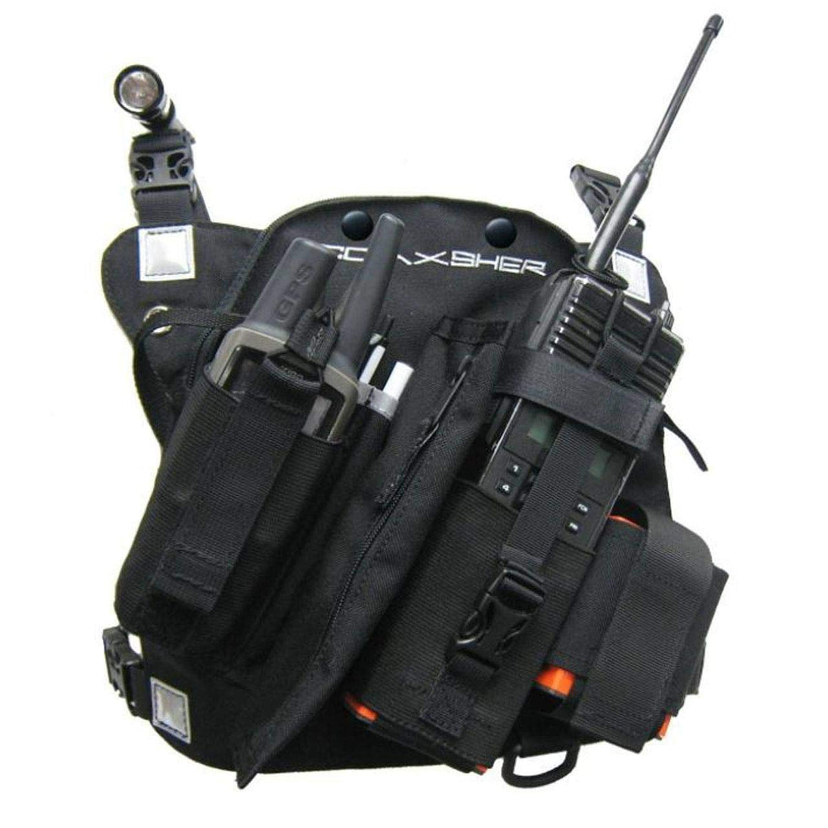 COAXSHER RCP-1 Pro Radio Chest Harness - Black