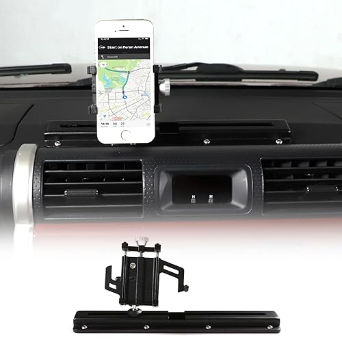 LLKUANG Car Instrument Panel Track Mobile Phone Holder Trim for Toyota FJ Cruiser 2007-2021 Central Control Air Vent Multifunctional Mobile Phone
