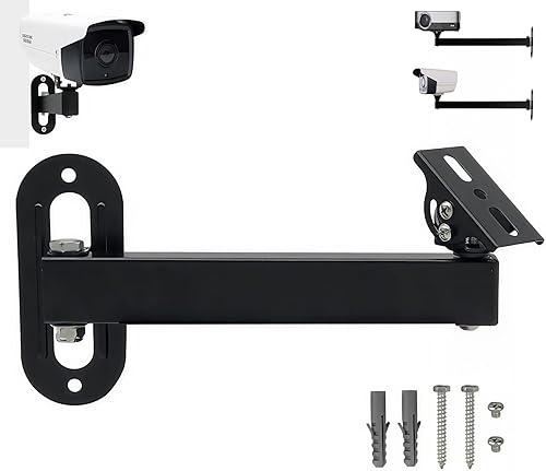 Long Arm Security Camera Bracket | 180° Rotatable Corner Mount | Universal Camera Holder | Metal Wall Mounting Bracket for CCTV Surveillance Cameras |