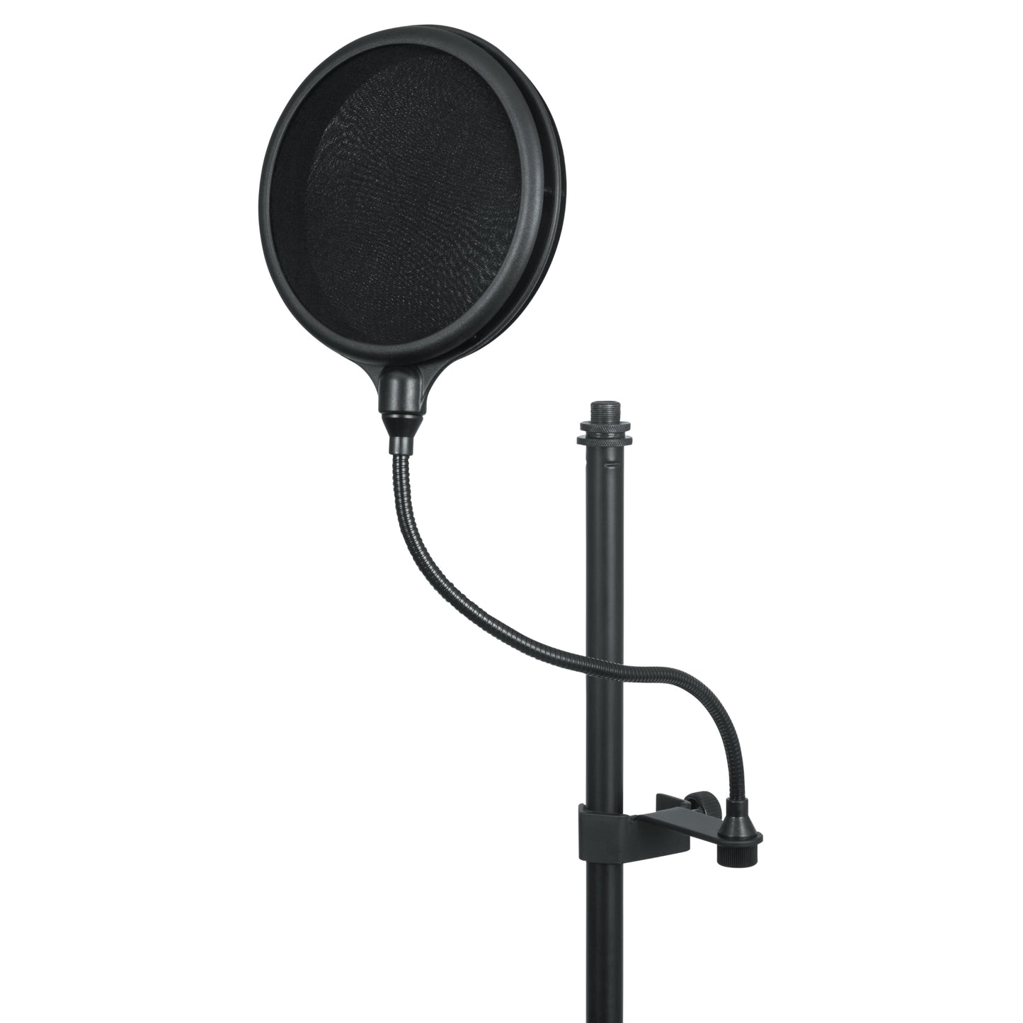 Gator Frameworks Split Level Double Layered Pop Filter with Attachment Clamp; Fits Most Standard Microphone Stands (GM-POP FILTER)