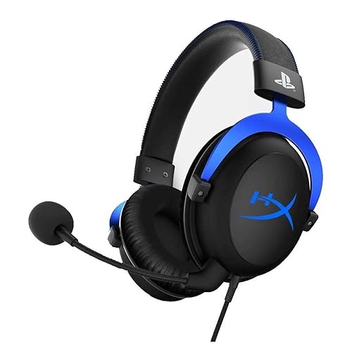 HyperX Cloud - Official PlayStation Licensed Gaming Headset for PS4 and PS5 with In-Line Audio Control, Detachable Noise Cancelling Microphone