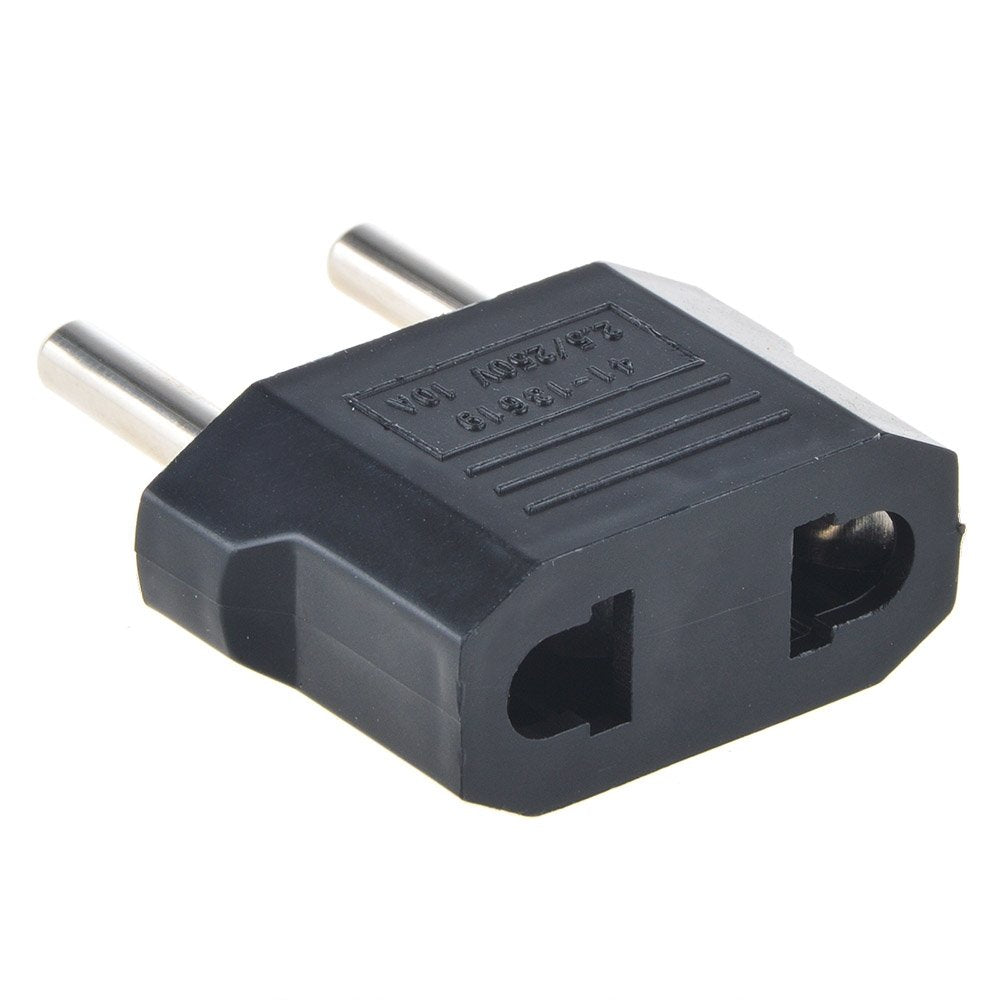 SLLEA US USA to EU Euro Europe Power Jack Wall Plug Converter Travel Adapter Adaptor