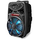 iLive Electronics Wireless Tailgate Party Speaker, LED Light Effects, Built-in Rechargeable Battery, Black (ISB380B)