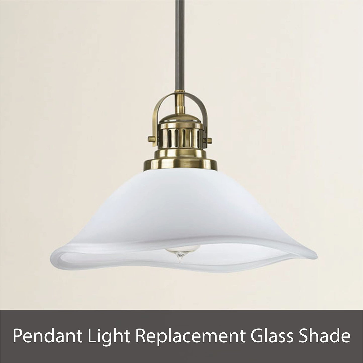 Aspen Creative 23148-11A Replacement Etched Glass Shade for Medium Base Socket Torchiere Lamp, Swag Lamp, Pendant, 1 Light Wall Sconce & Island