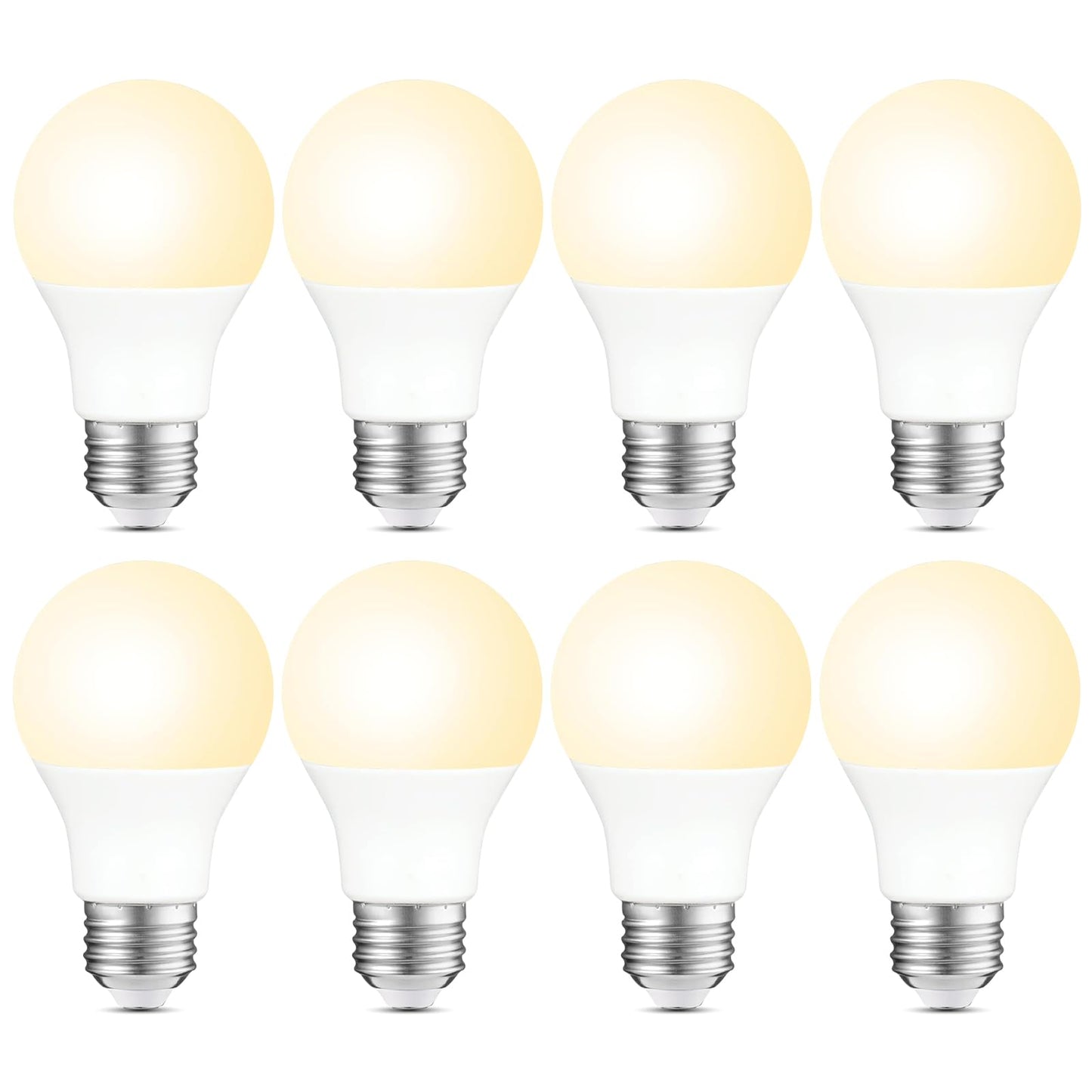 Sigalux A19 LED Light Bulbs, 60W Equivalent Soft White 2700K, 750 Lumens Non-Dimmable, Energy-Saving 8.5W E26 Medium Base Bulbs, Long-Lasting Home