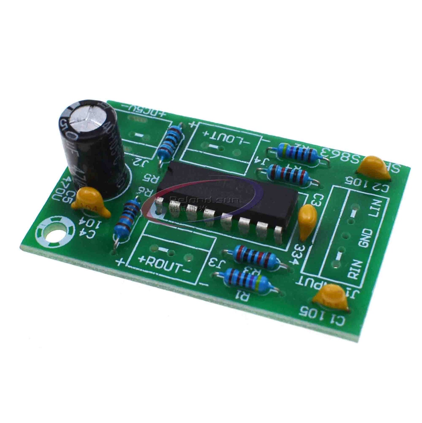 Reland Sun 1 Piece LM4863 Small Power Amplifier Board 3-5V Power Amplifier Module USB Power Supply Class AB Audio Amplifier 3 +3 W