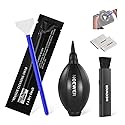 NEEWER 5 in 1 Camera Lens Cleaning Kit, 1x Lens Brush Pen + 1x Air Blower + 1x 24mm Full Frame Sensor Swab + 2X Cleaning Cloth, for Electronics