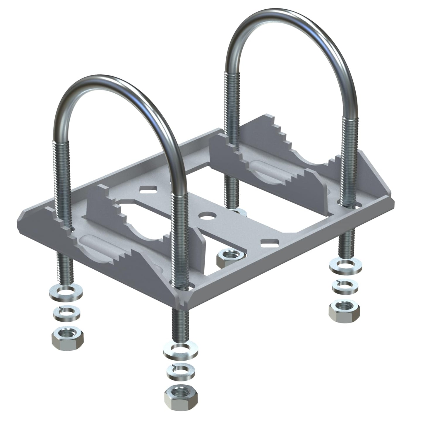 Clamp V Jaw Bracket Accessories (Without The Pole) Works with Coaxial Pipe (Pole) Mast Universal Antenna Mount Adapter for Starlink Antenna Weather